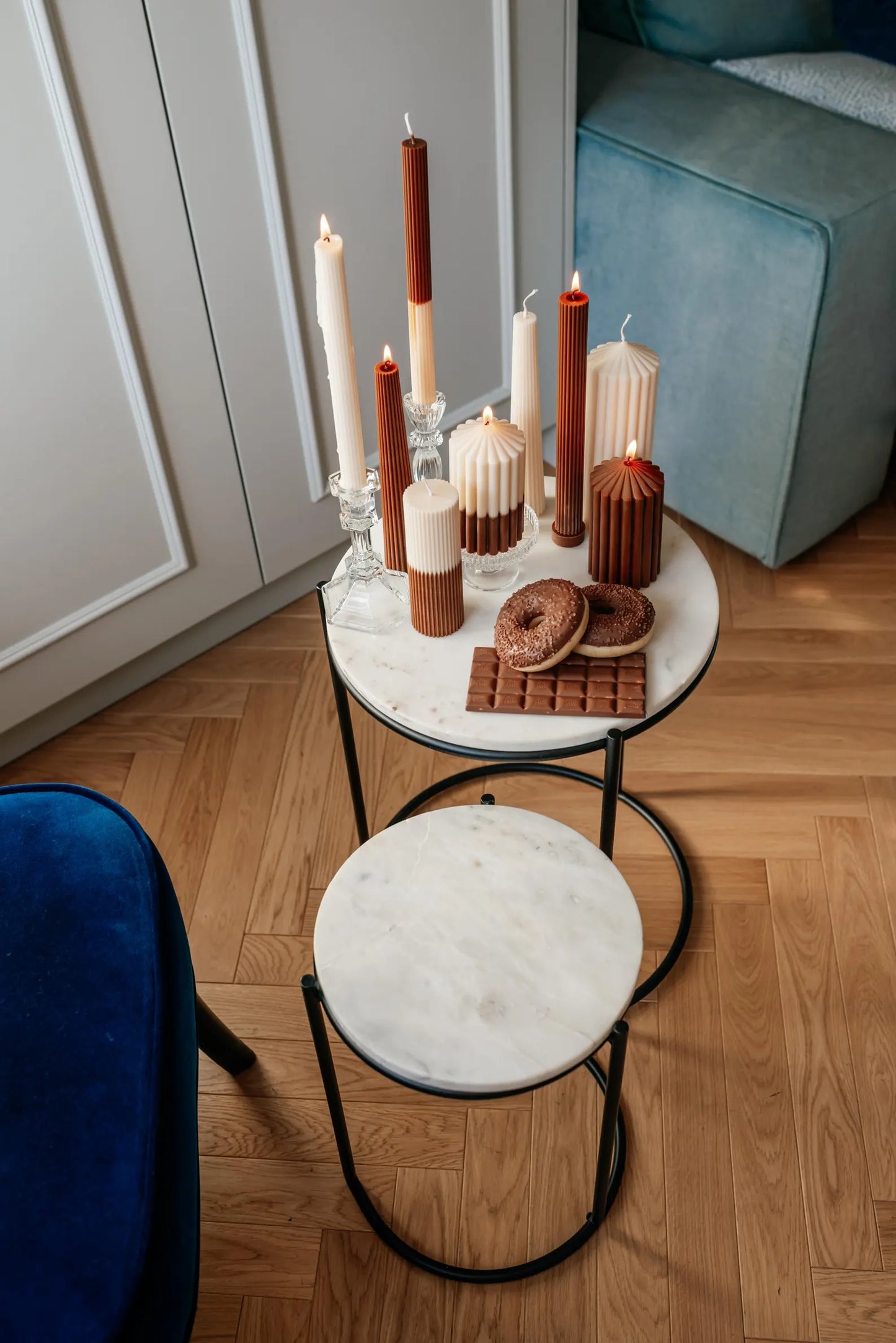 Cocoa Shape Decorative Candle Set