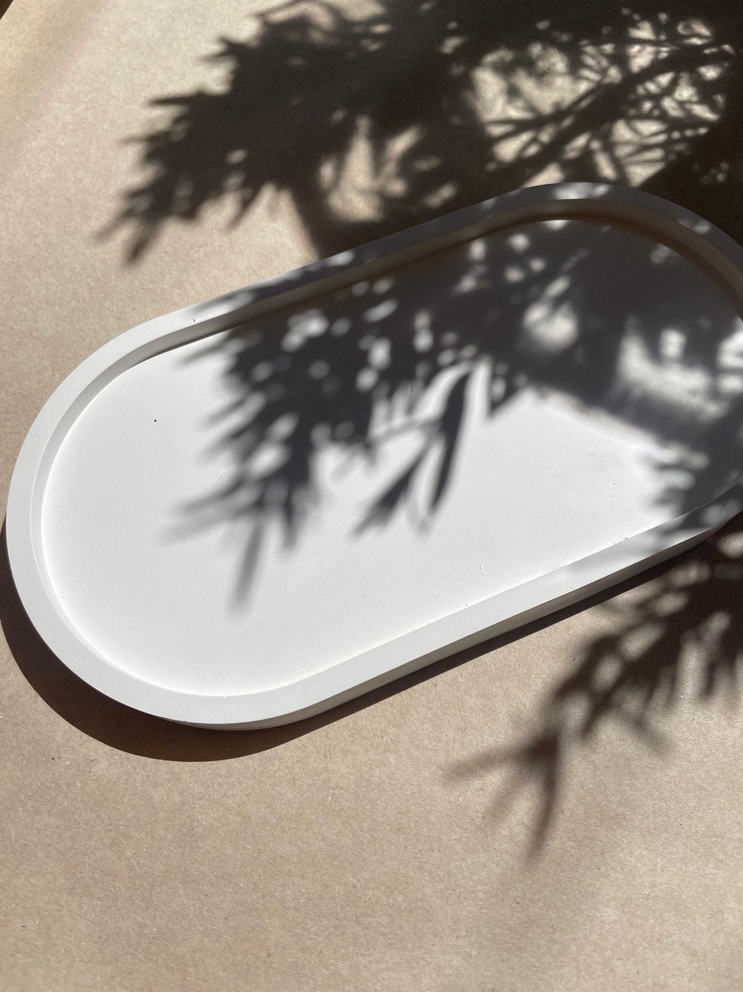 Handmade Gypsum Oval Tray