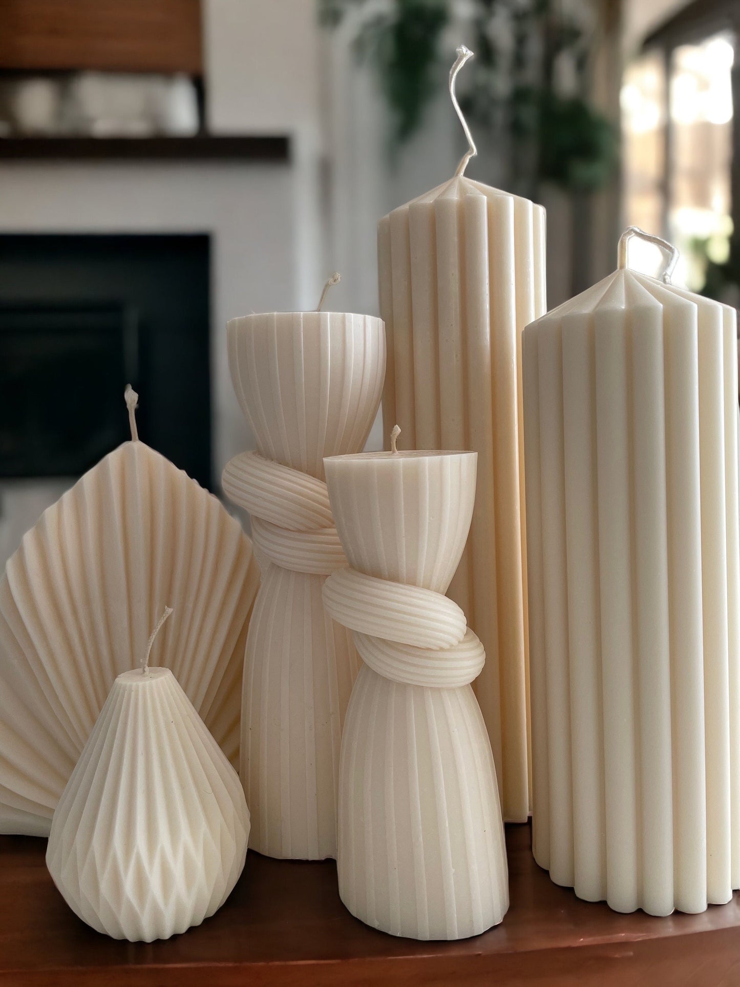 Column Cylinder Knot Pillar Soy Candles