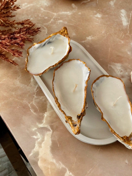 Set of 3/5/7 Oyster Shell Candles