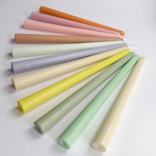 Elegant Pastel Taper Candles for Dinner Wedding Table Decoration