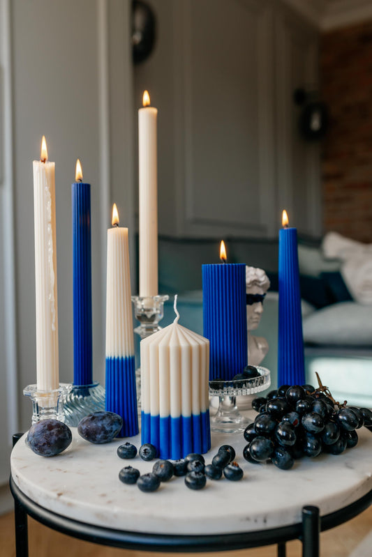 Ocean Navy Decorative Candle Set