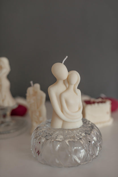 Hugging Couple Soy Candle